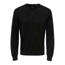 Only & Sons Hommes Pull Tricot Bovi Lavage 100% Coton Col Rond Pull
