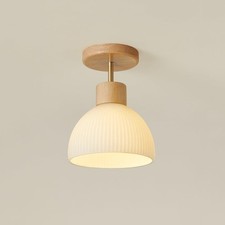 Mini plafonnier bois verre - plafonnier,, et