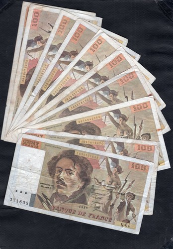 France lot billets de - de,