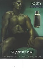 PUBLICITE ADVERTISING  2010   YVES SAINT LAURENT parfum pour homme BODY KOUROS