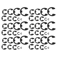 300pcs Praticable E-clip Circlip Assortiment de bagues de retenue externes
