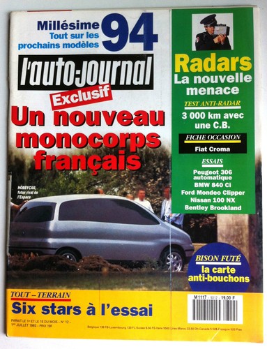 Auto journal 7 1993 - l'auto-journal, 7/1993