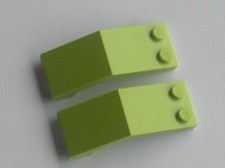 2 x LEGO Lime Windscreen 5x2x1