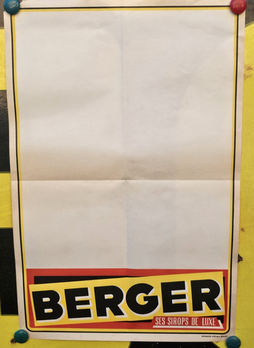 Ancienne affiche sirop berger - sirop,