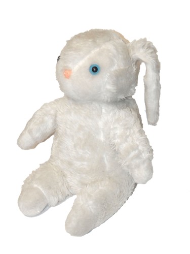 Ancienne peluche lapin blanc - ancienne,