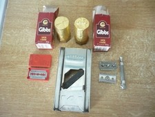 lot rasoir u.s.a + 2 savons GIBBS + aiguisseur de lames  ALLEGRO