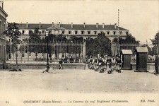 CPA 52 HAUTE-MARNE CHAUMONT Caserne du 109e REGIMENT d' INFANTERIE - Années 1900