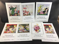 Lot de 7 menus du paquebot le Norway en 1989 / 1990 La Croisière France Mercier