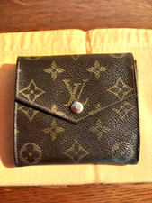 LOUIS VUITTON - PORTE  MONNAIE  - CUIR MARRON - VINTAGE -