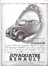 AD PUBLICITEAUTOMOBILES CARS JUVAQUATRE RENAULT