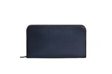 ARALDI MILANO 1930 Bleu Océan Tamponato Cuir Sac à Main Voyage Portefeuille