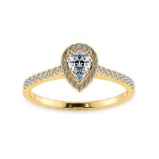Bague Moissanite or jaune 14