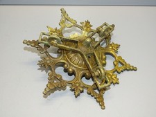-ANCIEN PLAFONNIER EN BRONZE POUR LUSTRE FORME ETOILE AVEC 3 ROULETTES NIII   D