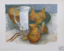 André MINAUX (1923-1986) Lithographie 50x66cm Jeune peinture École de Paris