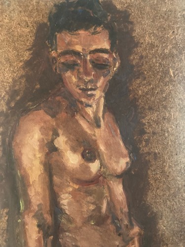 Peinture femme 1980 nue - femme, nu