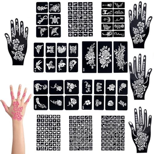 Pochoir tatouage feuilles - pochoir, 14