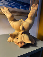 SCULTURE - FIGURINE COCHON Humoristique RARE Édition  ''ARTEFICE OTTANTA  *1993