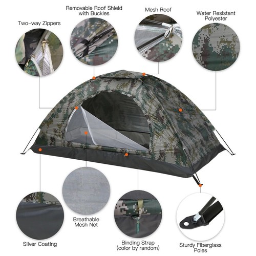Tente camping personnes - 1-2,