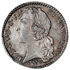 Coin France - Louis XV - 1/5 écu au Bandeau - 1766 L bayonne - PCGS MS 63