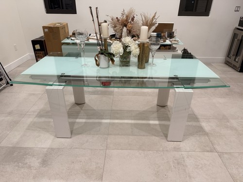 Dining room table glass - glass, top