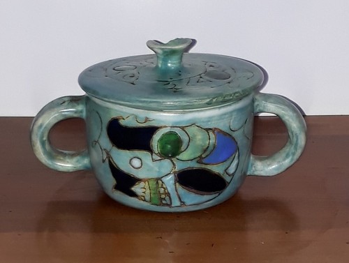 Céramique vallauris pot - pot, bleu