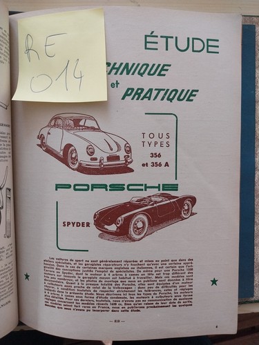 Revue technique porsche 356 - revue,
