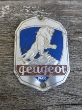 Plaque VELO PEUGEOT LION PARIS. Old Bike head badge. BICI FAHRRAD