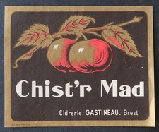 Ancienne étiquette cidre