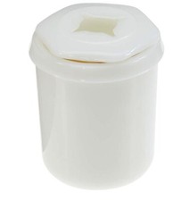 Becht Conteneur À Déchets 663 En Verre Opale Blanc Modèle Suspendu Soigné