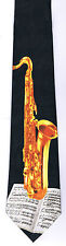 Saxophone and Sheet Music Tie