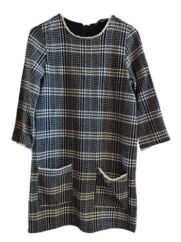Zara robe noire blanche taille - zara,