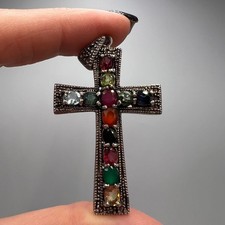 Pendentif croix vintage en