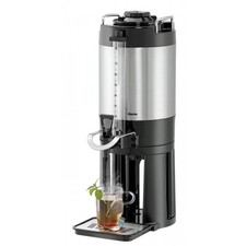 Distributeur inox isotherme à boissons 8 Litres, (H)205 mm max, noir, argenté