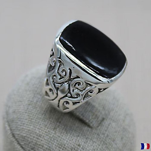 Bague chevalière homme - , argent