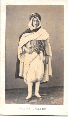 Cdv jeune homme maure 1865 - homme,