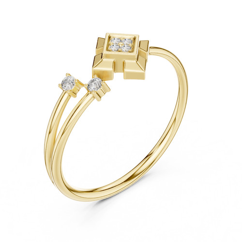 Bague diamant naturel - , de