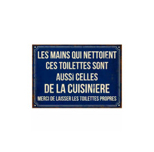 Plaque de porte WC métal