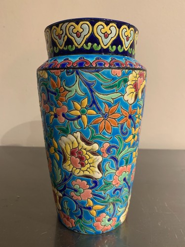 Vase faïence émaux de - en,