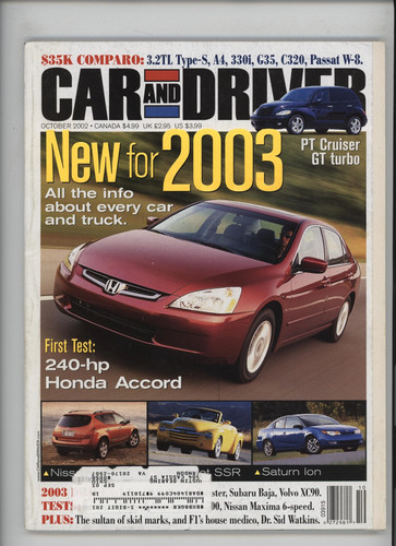 Car and driver october 2002 - car,
