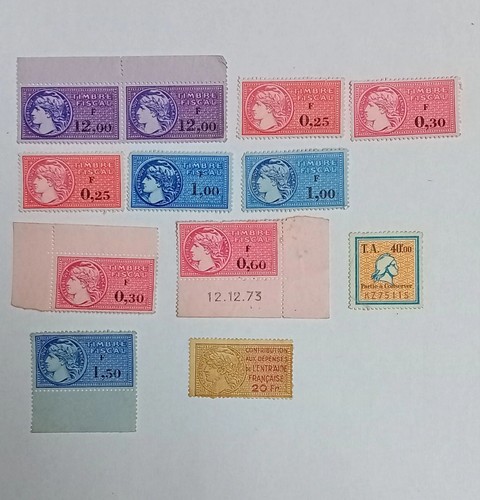 Timbres fiscaux france - timbres,