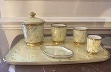 Service À Fumeur Art Deco / Porcelaine Émaillée /Signé Benoît /  Limoges