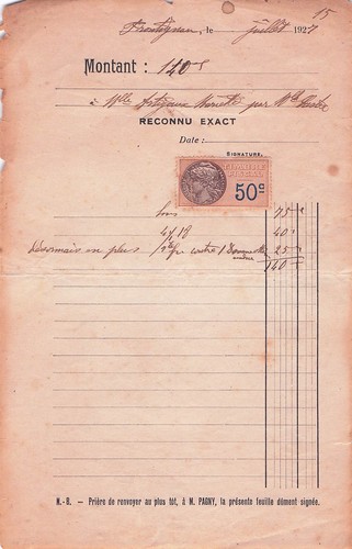 Frontignan quittance cartoz - 34,