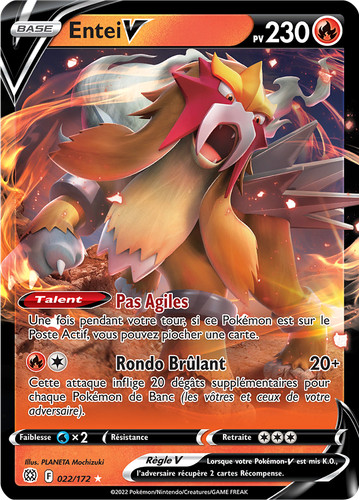 Carte pokémon entei - carte, entei-v