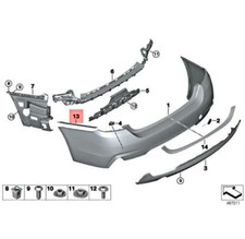 BMW 4 Coup� F32 Film de protection de pare-chocs arri�re droit 51127400296