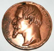 médaille Napoléon III en cuivre par Chabaud 1859