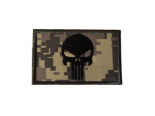 Patch /Ecusson Punisher pixel treillis noir velcro - Livraison gratuite