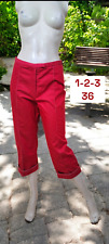 1-2-3 Taille 36 ? Superbe pantacourt rouge femme corsaire