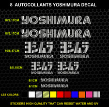 Convient à YOSHIMURA 8 Stickers Autocollants Adhésifs MOTO