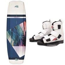 F2 Set Wakeboard Shore Aqua 138Cm Avec Fixation Wake Team Bateau L/XL