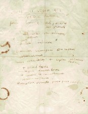 Serge GAINSBOURG - Manuscrit
